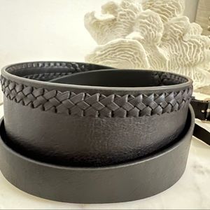 Allsaints Black Wide Double Wrap Belt L/XL